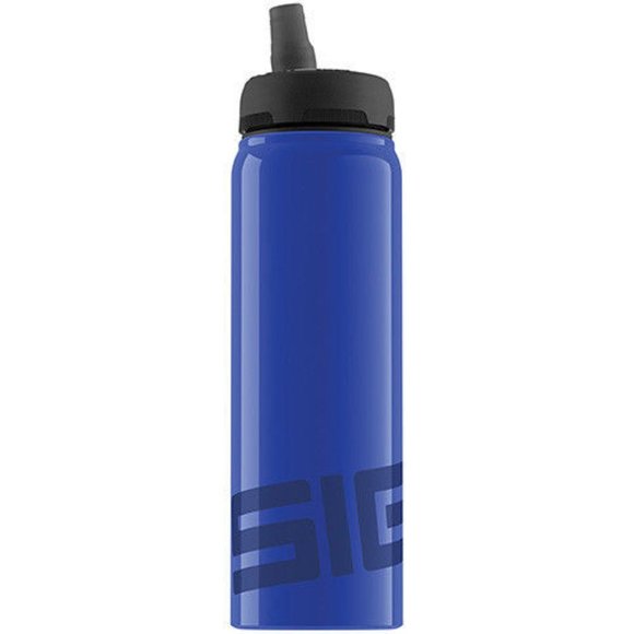 NWT- SIGG .75l Wide Mouth Bottle w/Straw, Blue - Picture 1 of 8